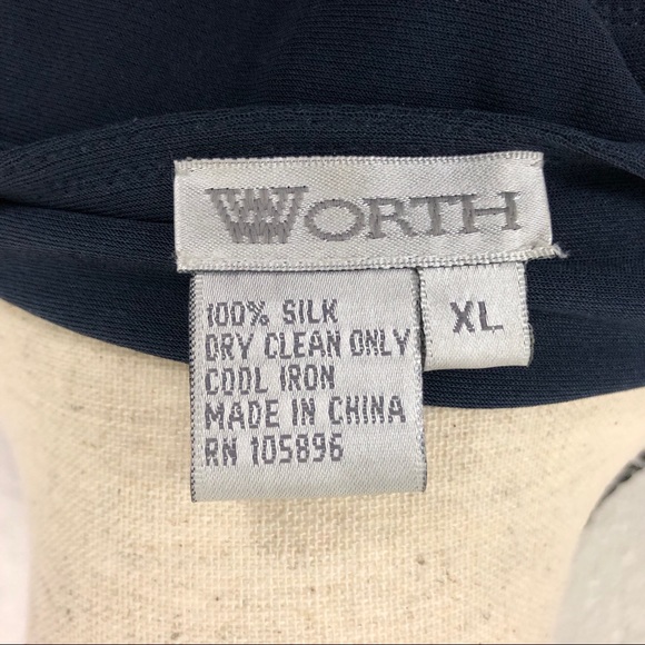 Worthington Blue Silk Button Up - Picture 6 of 6